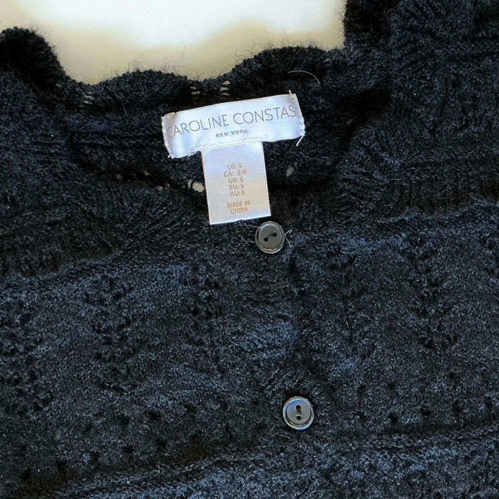 Caroline Constas Lace Trim Sweater Sz Sm - Picture 7 of 8